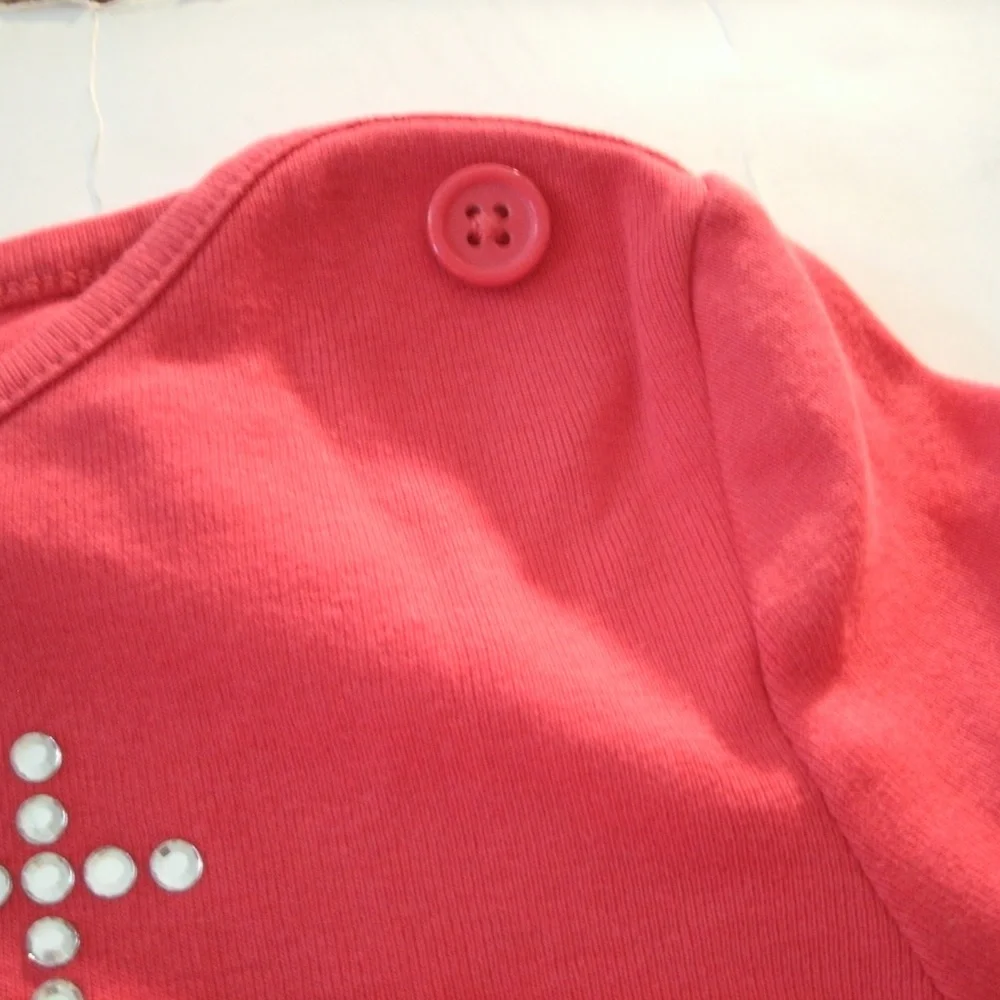 Gymboree Girls T-Shirt Red Sequins A+ Pencils School Long Sleeve Boat Neck 4